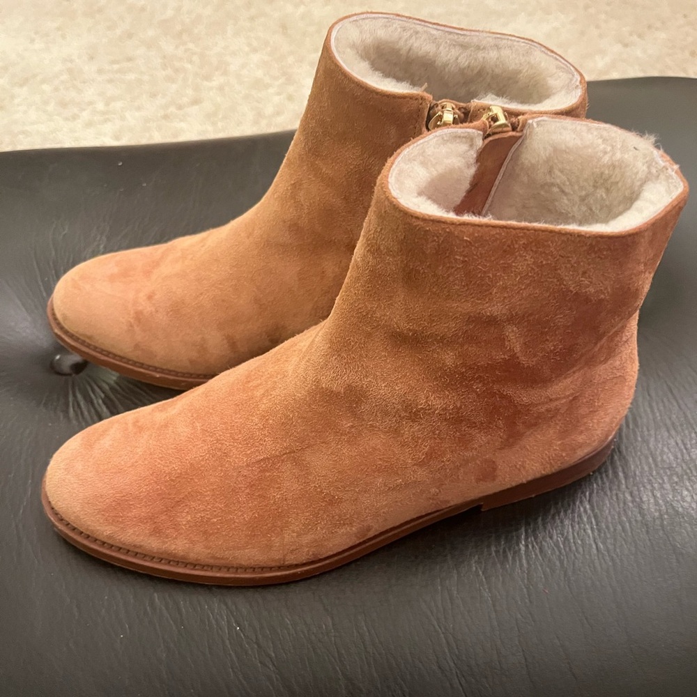 Mansur Gavriel Camel Suede Winter Boots
